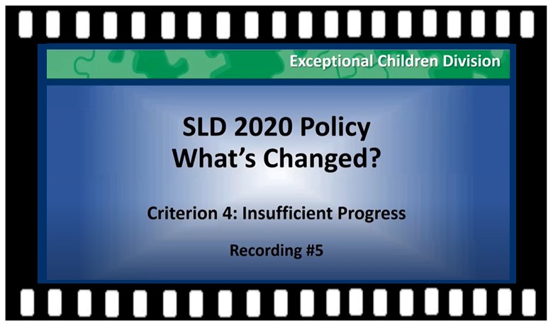 SLD 2020 Policy What's Changed: Criterion 4