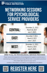 Psychological Services Regional Networking Sessions