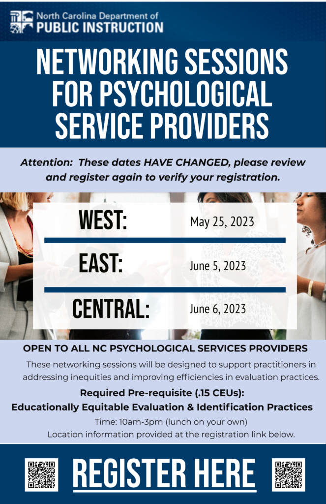 Psychological Services Regional Networking Sessions follow link to view PDF